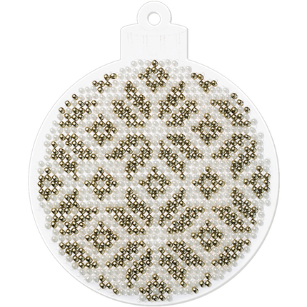 Bead embroidery kit on a plastic base "Christmas tree toys"