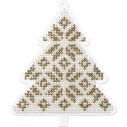 Bead embroidery kit on a plastic base "Christmas tree toys"