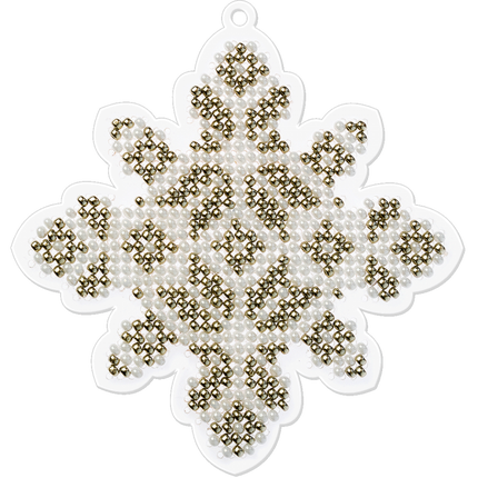 Bead embroidery kit on a plastic base "Christmas tree toys"