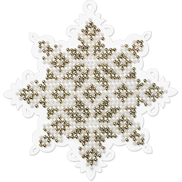 Bead embroidery kit on a plastic base 