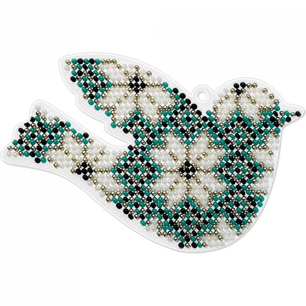 Bead embroidery kit on a plastic base 