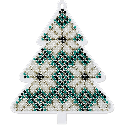 Bead embroidery kit on a plastic base "Christmas tree toys"