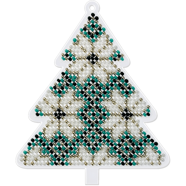 Bead embroidery kit on a plastic base 