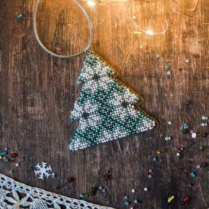 Bead embroidery kit on a plastic base "Christmas tree toys"