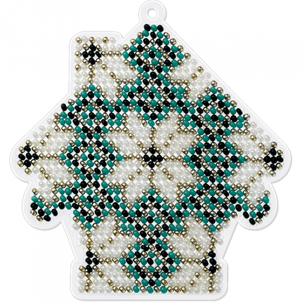 Bead embroidery kit on a plastic base "Christmas tree toys"