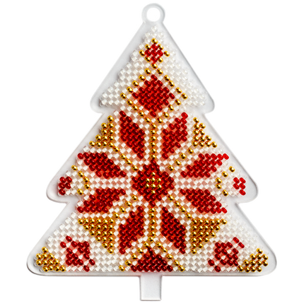 Bead embroidery kit on a plastic base "Christmas tree toys"