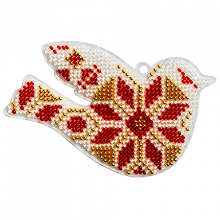 Bead embroidery kit on a plastic base "Christmas tree toys"