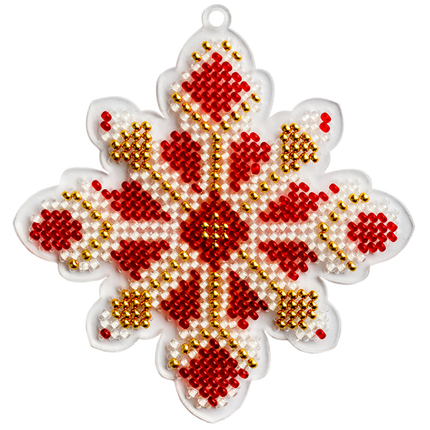 Bead embroidery kit on a plastic base "Christmas tree toys"