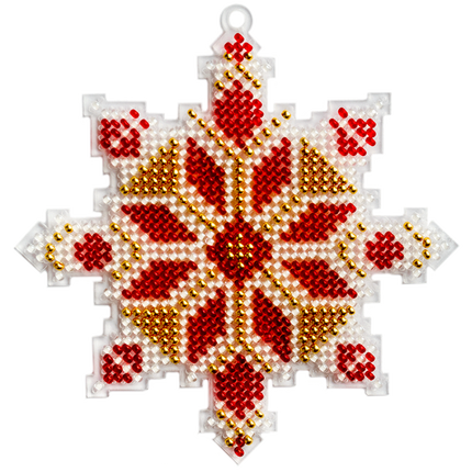 Bead embroidery kit on a plastic base "Christmas tree toys"