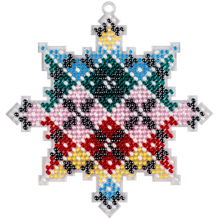 Bead embroidery kit on a plastic base "Christmas tree toys"