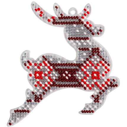 Bead embroidery kit on a plastic base "Christmas tree toys"