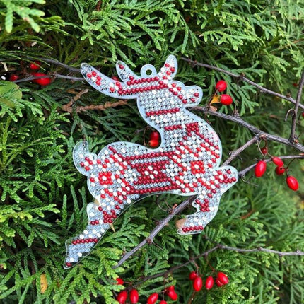 Bead embroidery kit on a plastic base "Christmas tree toys"