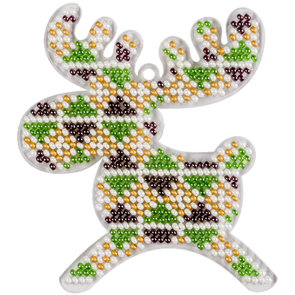 Bead embroidery kit on a plastic base "Christmas tree toys"