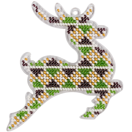 Bead embroidery kit on a plastic base "Christmas tree toys"