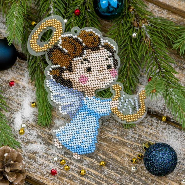 Bead embroidery kit on a plastic base "Christmas tree toys"