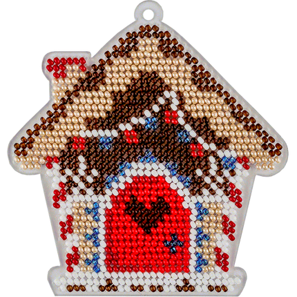 Bead embroidery kit on a plastic base "Christmas tree toys"