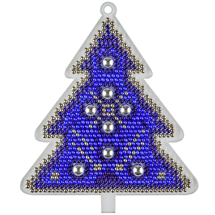 Bead embroidery kit on a plastic base "Christmas tree toys"