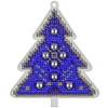 Bead embroidery kit on a plastic base "Christmas tree toys"