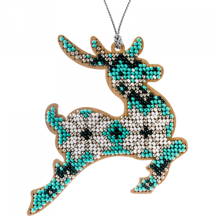 DIY Christmas tree toy kit "Turquoise Deer"