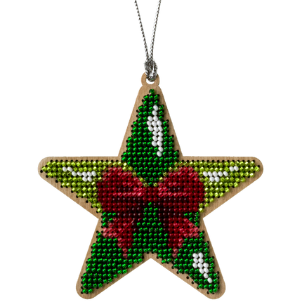DIY Christmas tree toy kit "Star with a bow"