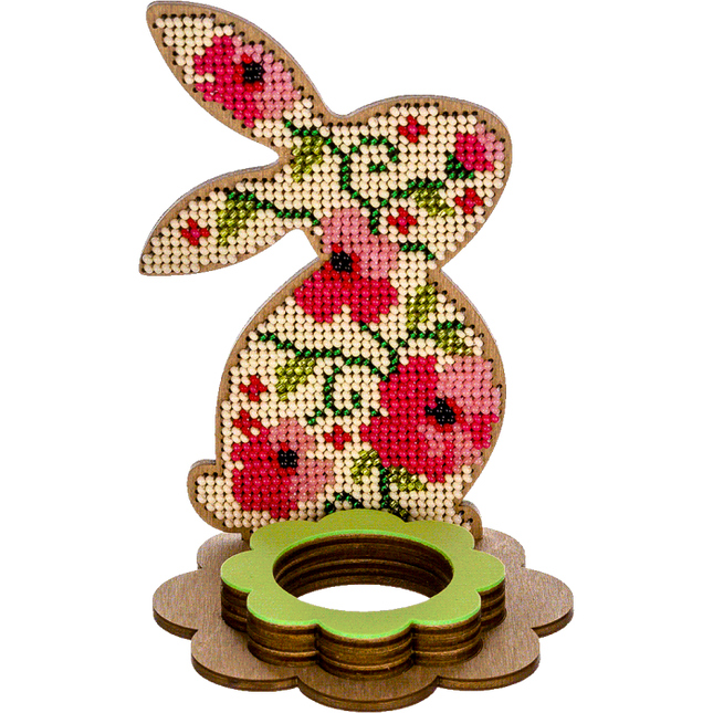 DIY Bead Embroidery Kit on Wood "Rabbit"