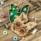 Bead embroidery kit on wood 