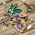 Bead embroidery kit on wood 