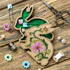 Bead embroidery kit on wood "Easter bunny"