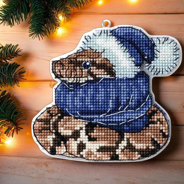 DIY Cross stitch kit "Winter snake"