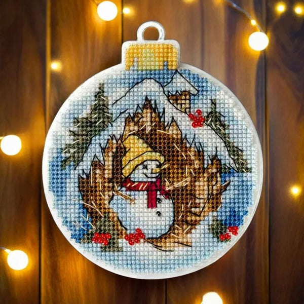 DIY Cross stitch kit "Snowman"