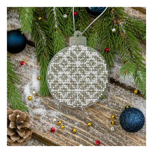 Bead embroidery kit on a plastic base "Christmas tree toys"