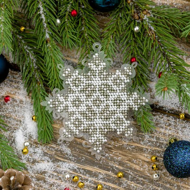 Bead embroidery kit on a plastic base "Christmas tree toys"