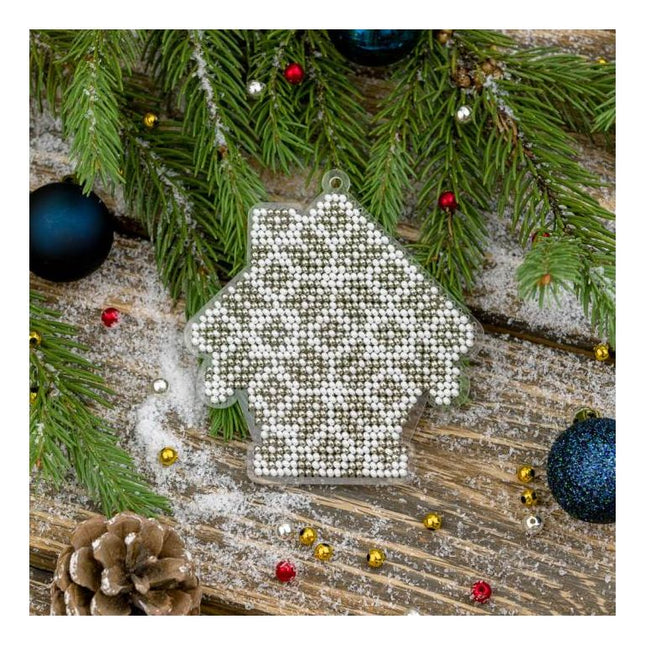 Bead embroidery kit on a plastic base "Christmas tree toys"