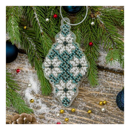 Bead embroidery kit on a plastic base "Christmas tree toys"