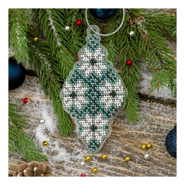 Bead embroidery kit on a plastic base "Christmas tree toys"