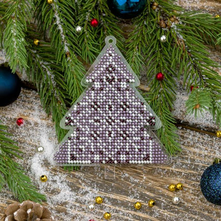 Bead embroidery kit on a plastic base "Christmas tree toys"
