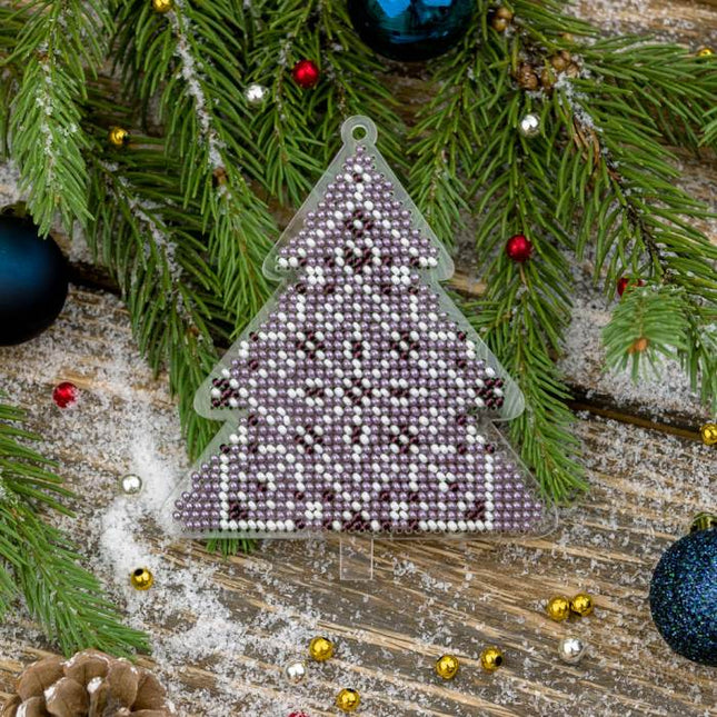 Bead embroidery kit on a plastic base "Christmas tree toys"