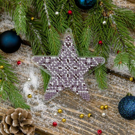 Bead embroidery kit on a plastic base "Christmas tree toys"