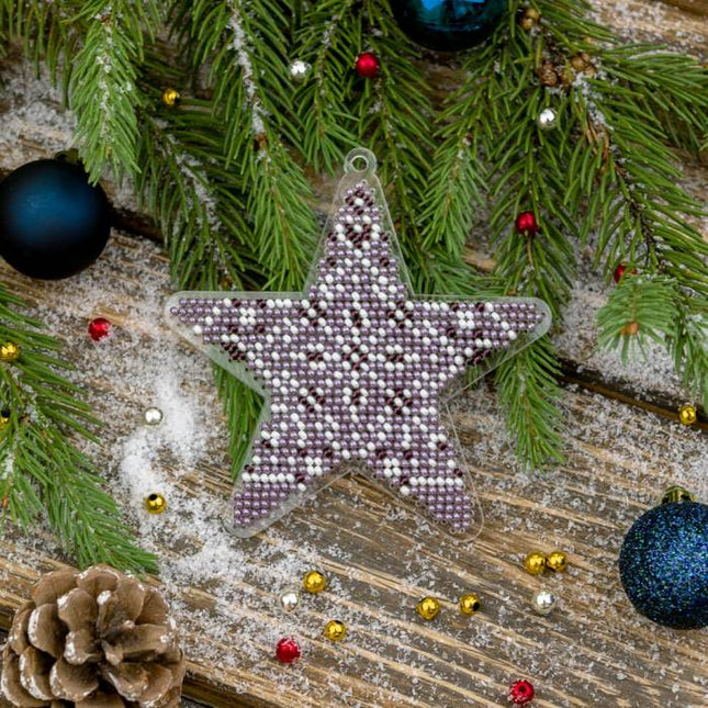 Bead embroidery kit on a plastic base "Christmas tree toys"