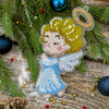 Bead embroidery kit on a plastic base "Christmas tree toys"