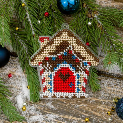 Bead embroidery kit on a plastic base "Christmas tree toys"