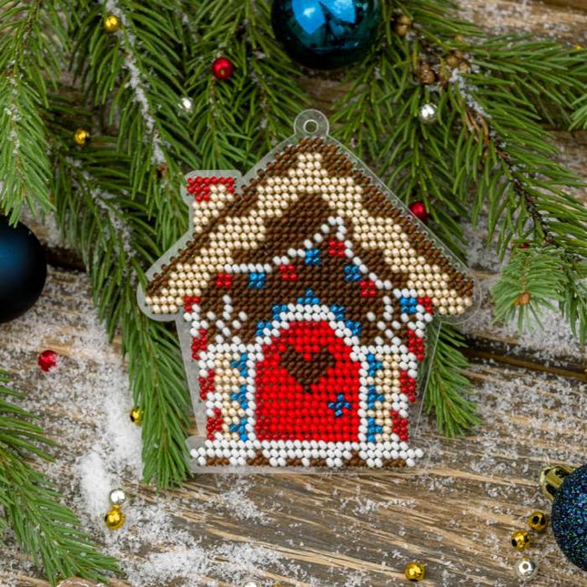 Bead embroidery kit on a plastic base "Christmas tree toys"