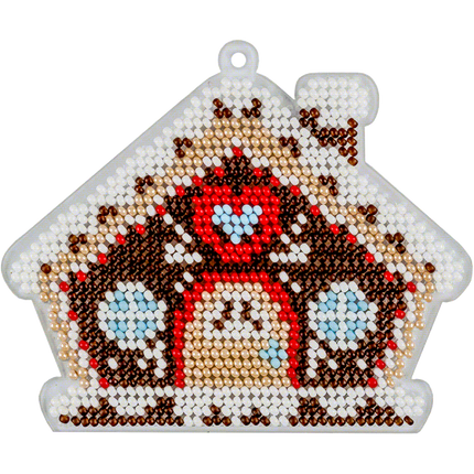 Bead embroidery kit on a plastic base "Christmas tree toys"