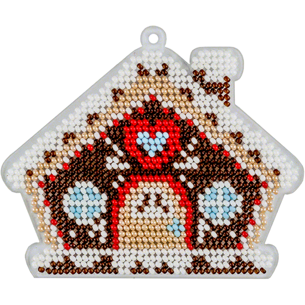 Bead embroidery kit on a plastic base 