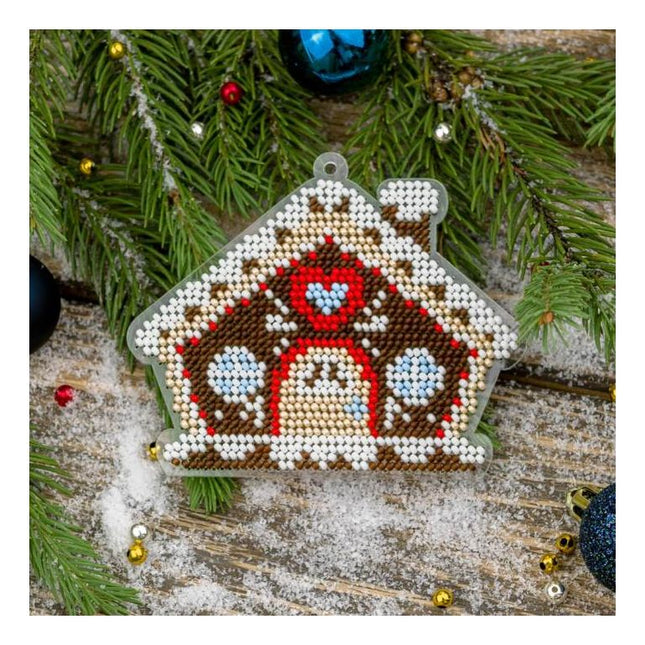Bead embroidery kit on a plastic base "Christmas tree toys"