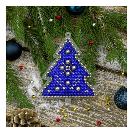 Bead embroidery kit on a plastic base "Christmas tree toys"