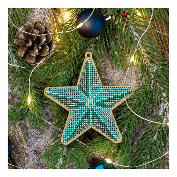 DIY Christmas tree toy kit "Turquoise Star"