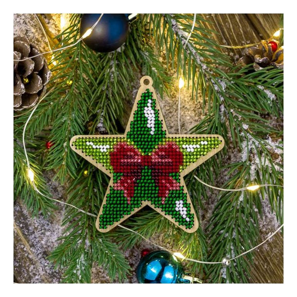 DIY Christmas tree toy kit "Star with a bow"