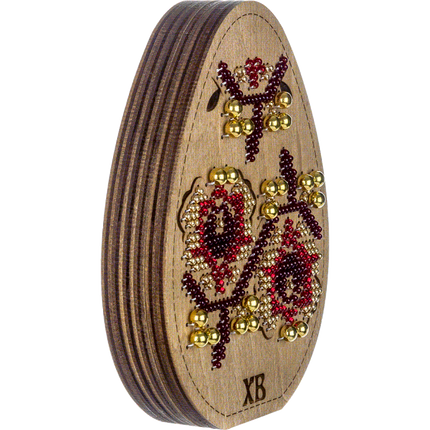Bead embroidery kit on wood "Easter Egg"