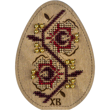 Bead embroidery kit on wood "Easter Egg"